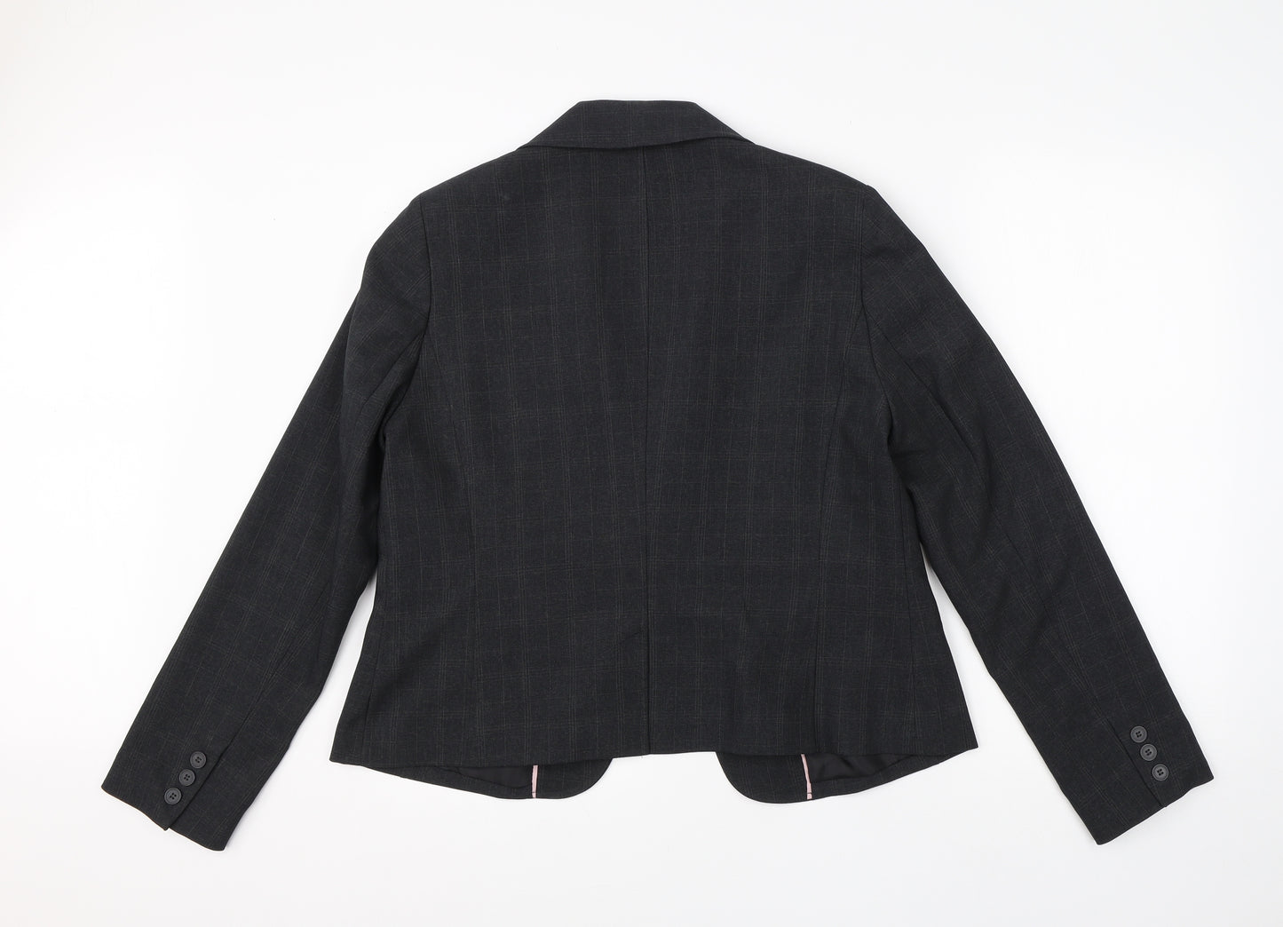 Evie Womens Grey  Polyester Jacket Suit Jacket Size 14