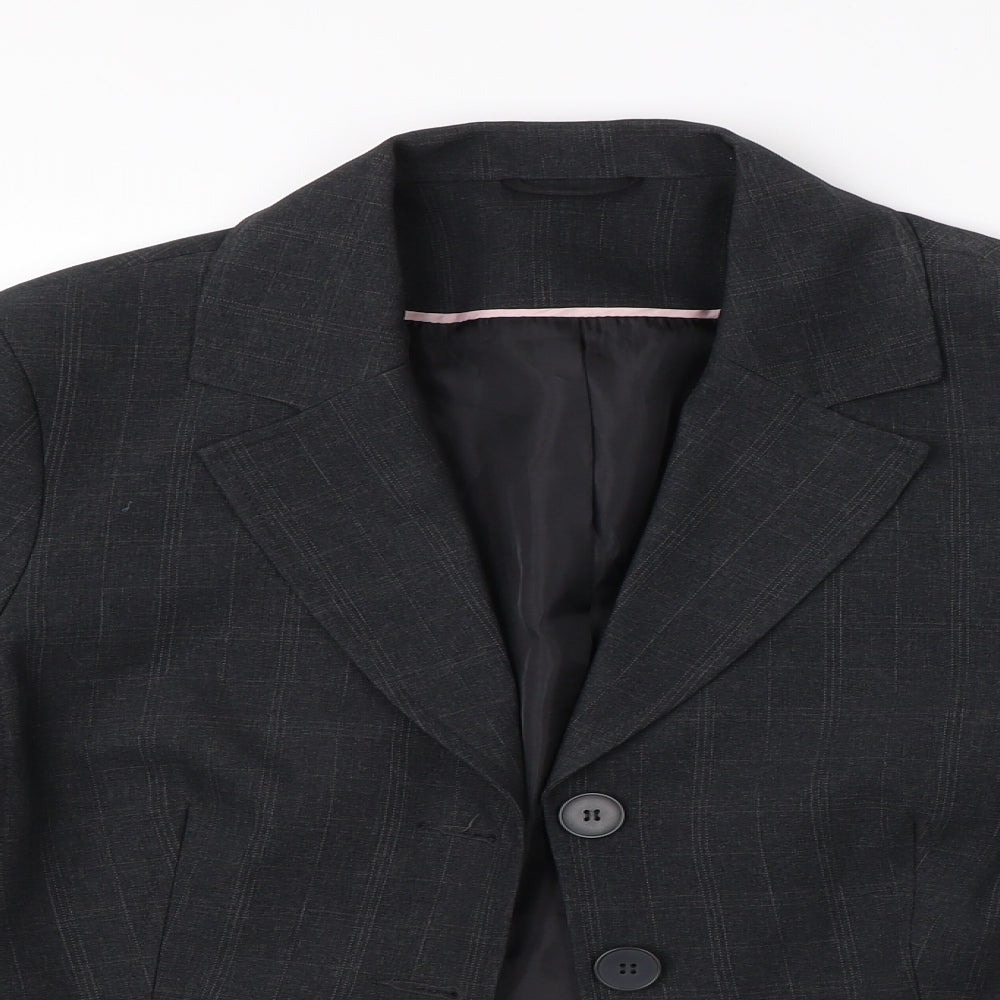 Evie Womens Grey  Polyester Jacket Suit Jacket Size 14