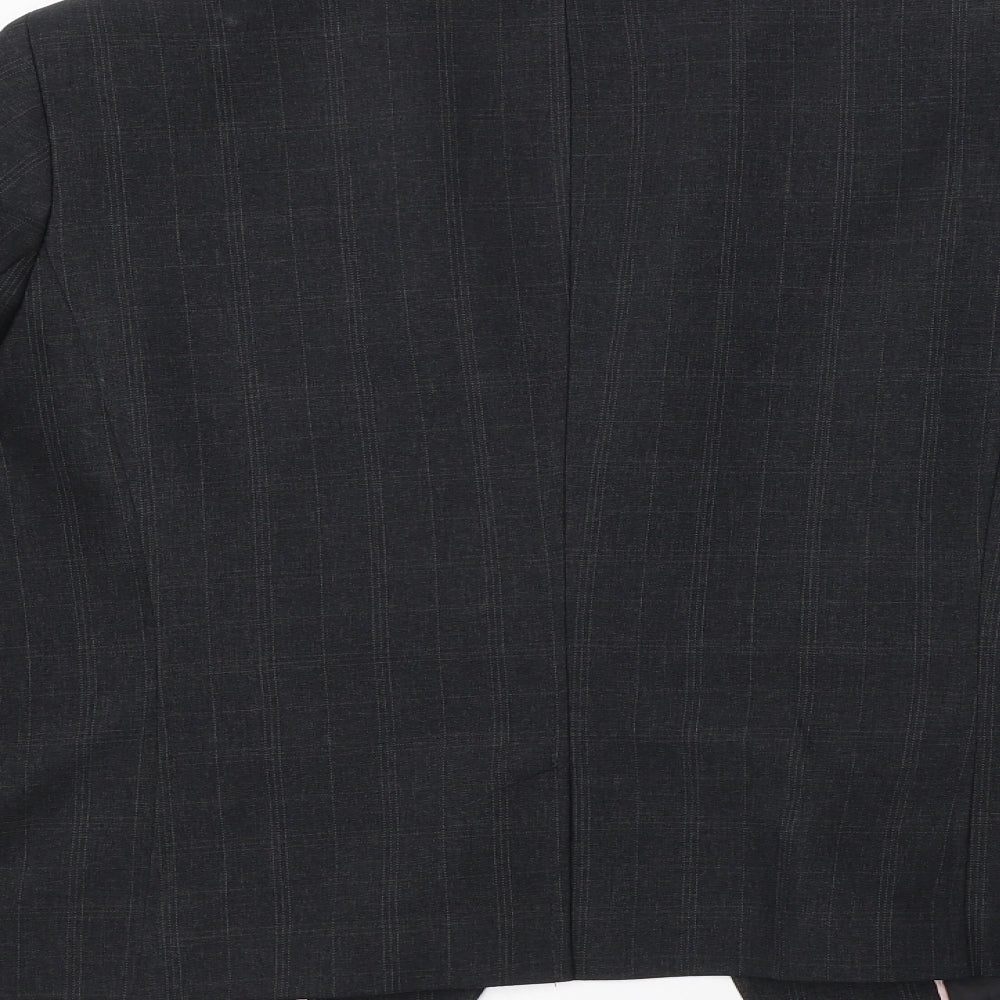 Evie Womens Grey  Polyester Jacket Suit Jacket Size 14