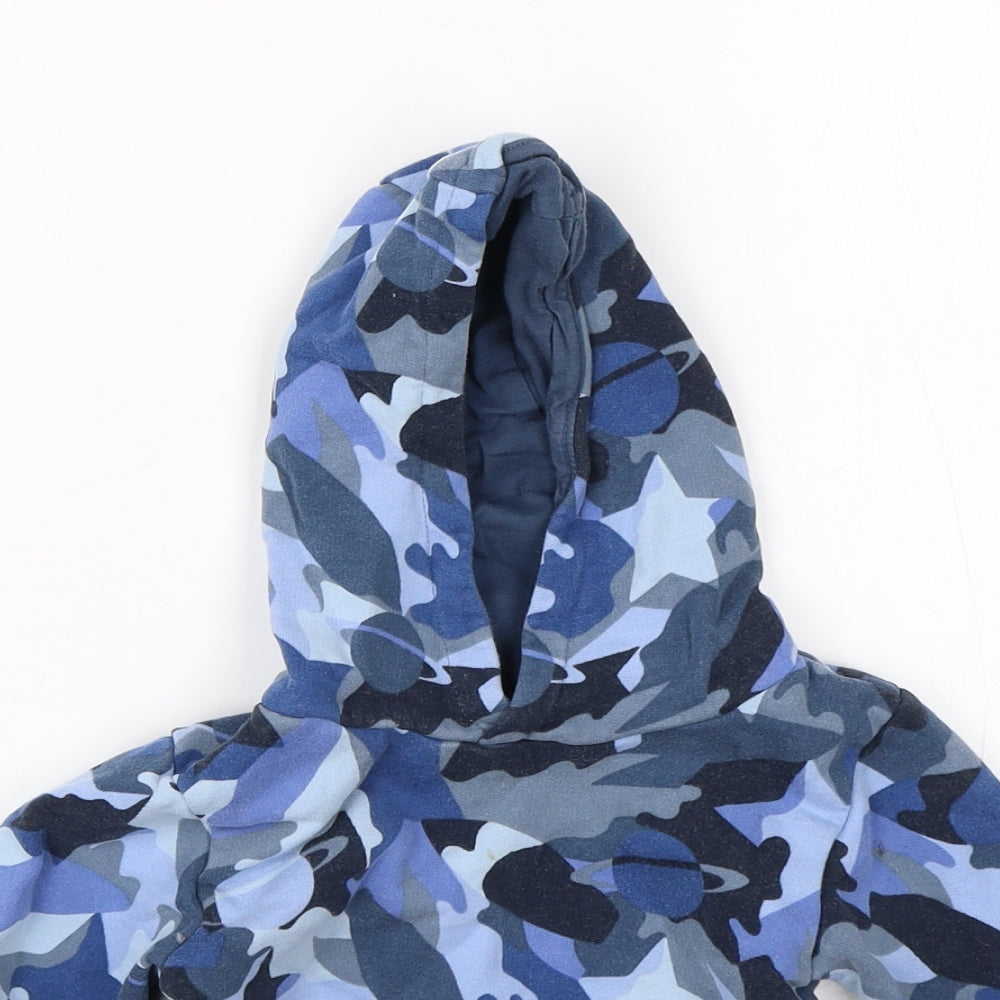 NEXT Boys Blue Camouflage Cotton Pullover Jumper Size 18-24 Months