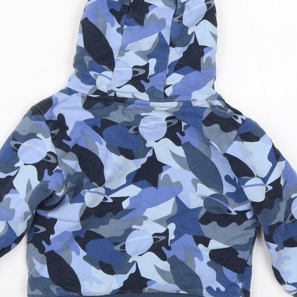 NEXT Boys Blue Camouflage Cotton Pullover Jumper Size 18-24 Months