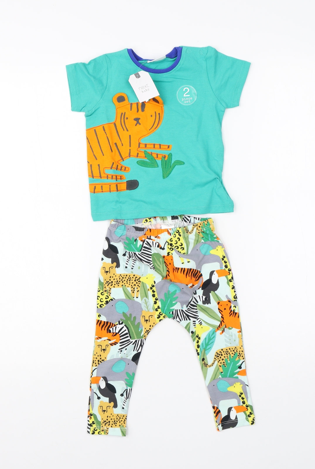 NEXT Boys Multicoloured  Cotton  Pyjama Set Size 9-12 Months   - animals