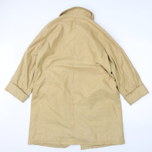 Danni Mac Womens Yellow   Overcoat Coat Size M  Zip