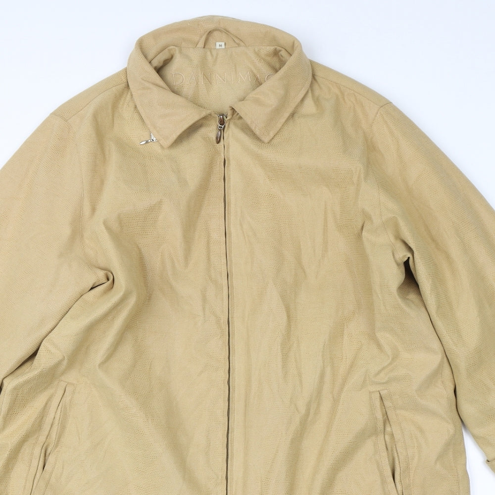Danni Mac Womens Yellow   Overcoat Coat Size M  Zip