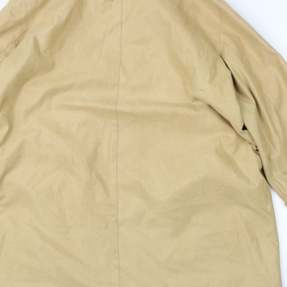Danni Mac Womens Yellow   Overcoat Coat Size M  Zip