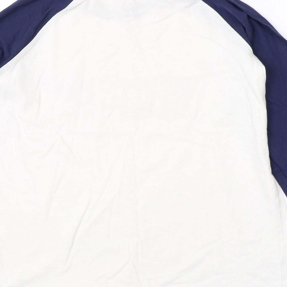 George Boys White  Cotton Jersey T-Shirt Size 13 Years Round Neck