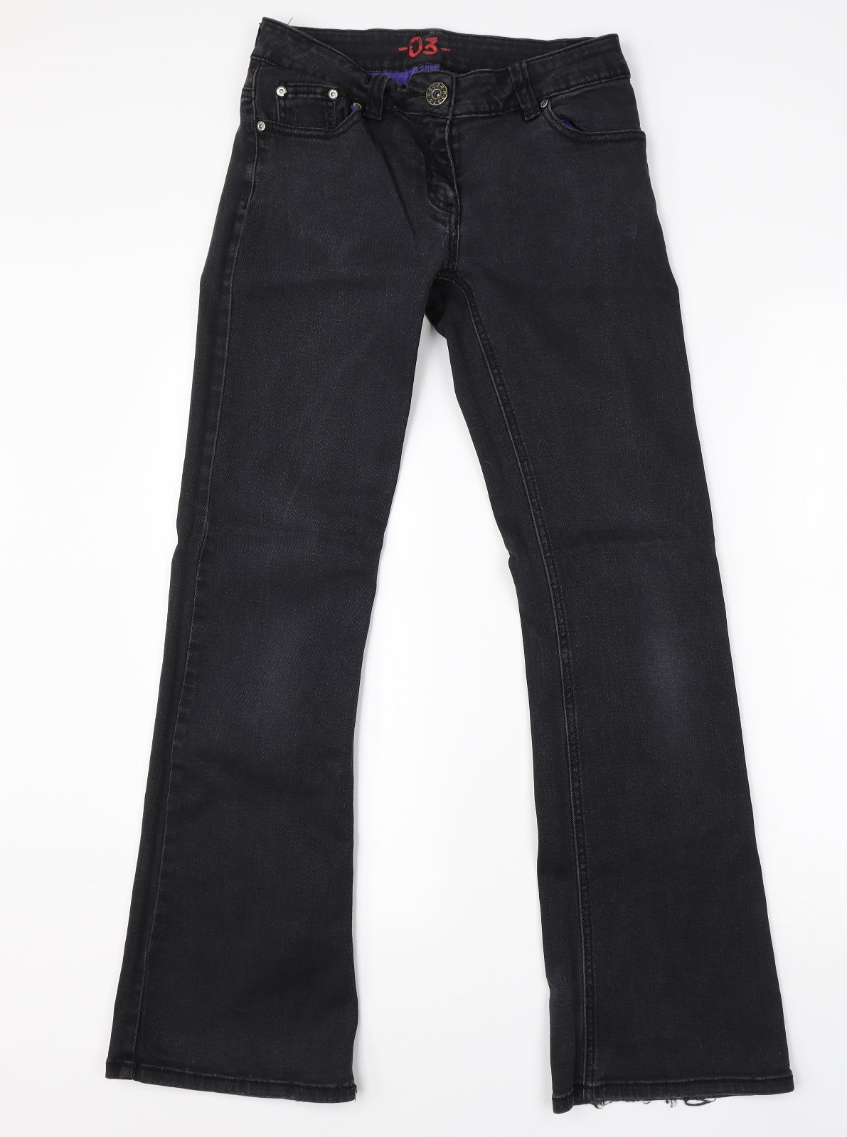 Dorothy Perkins Womens Black  Cotton Bootcut Jeans Size 10 L30 in Regular