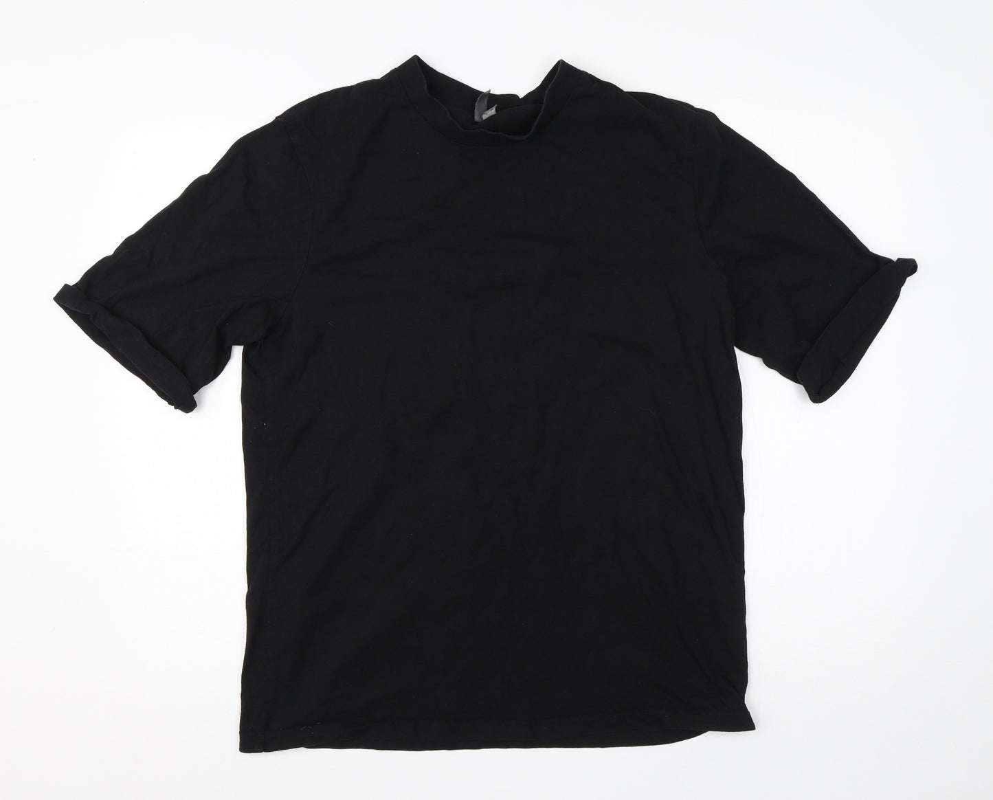 ASOS Mens Black  Cotton  T-Shirt Size L Round Neck