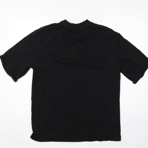 ASOS Mens Black  Cotton  T-Shirt Size L Round Neck