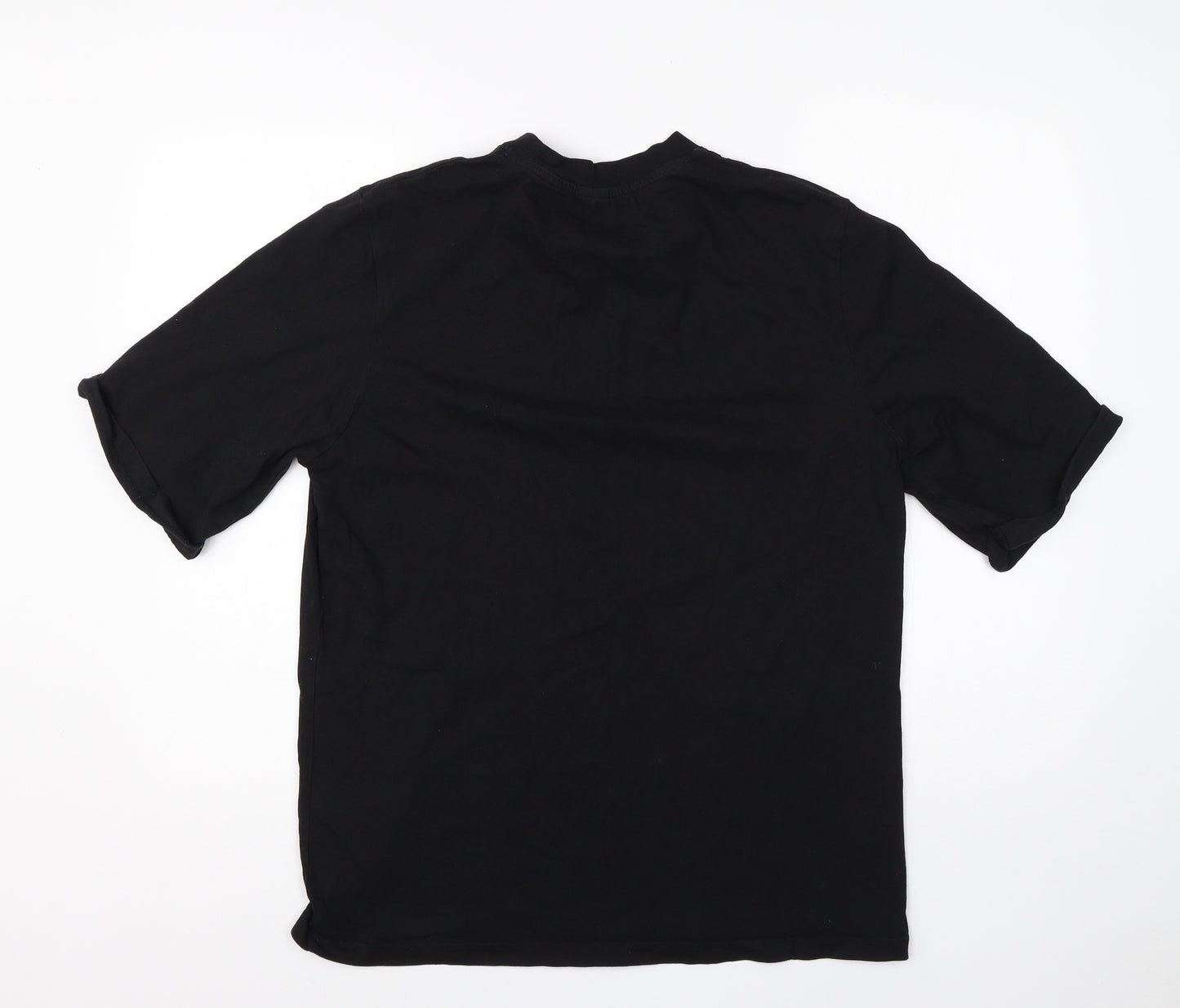 ASOS Mens Black  Cotton  T-Shirt Size L Round Neck