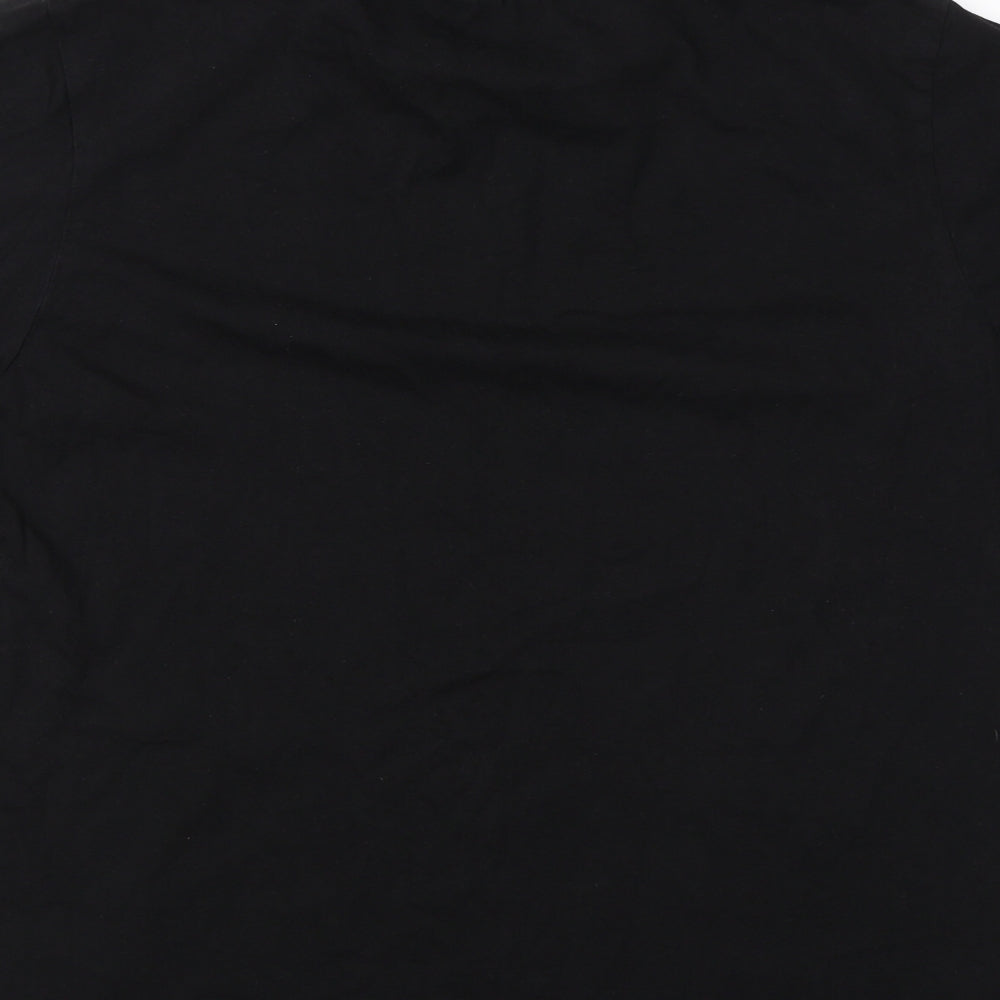 ASOS Mens Black  Cotton  T-Shirt Size L Round Neck