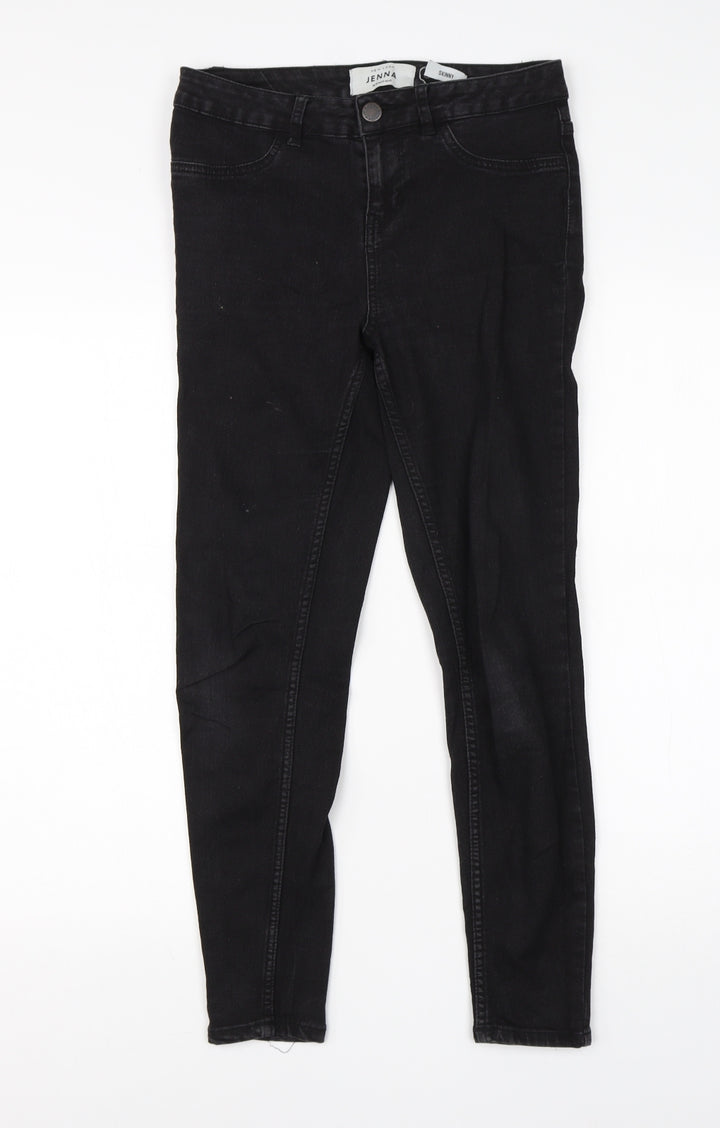 New Look Womens Black Cotton Skinny Jeans Size 10 L25 in Regular