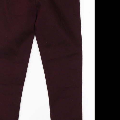 Dorothy Perkins Womens Purple  Cotton Jegging Jeans Size 14 L24 in Regular