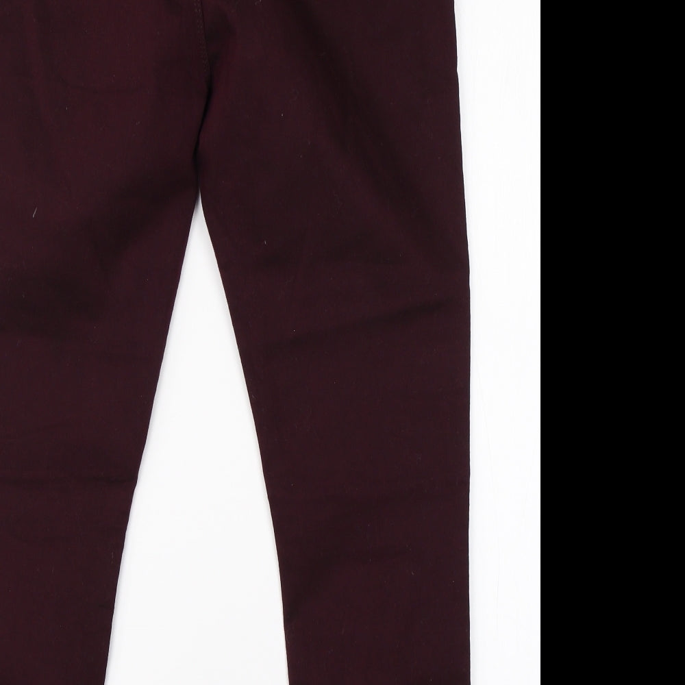Dorothy Perkins Womens Purple  Cotton Jegging Jeans Size 14 L24 in Regular