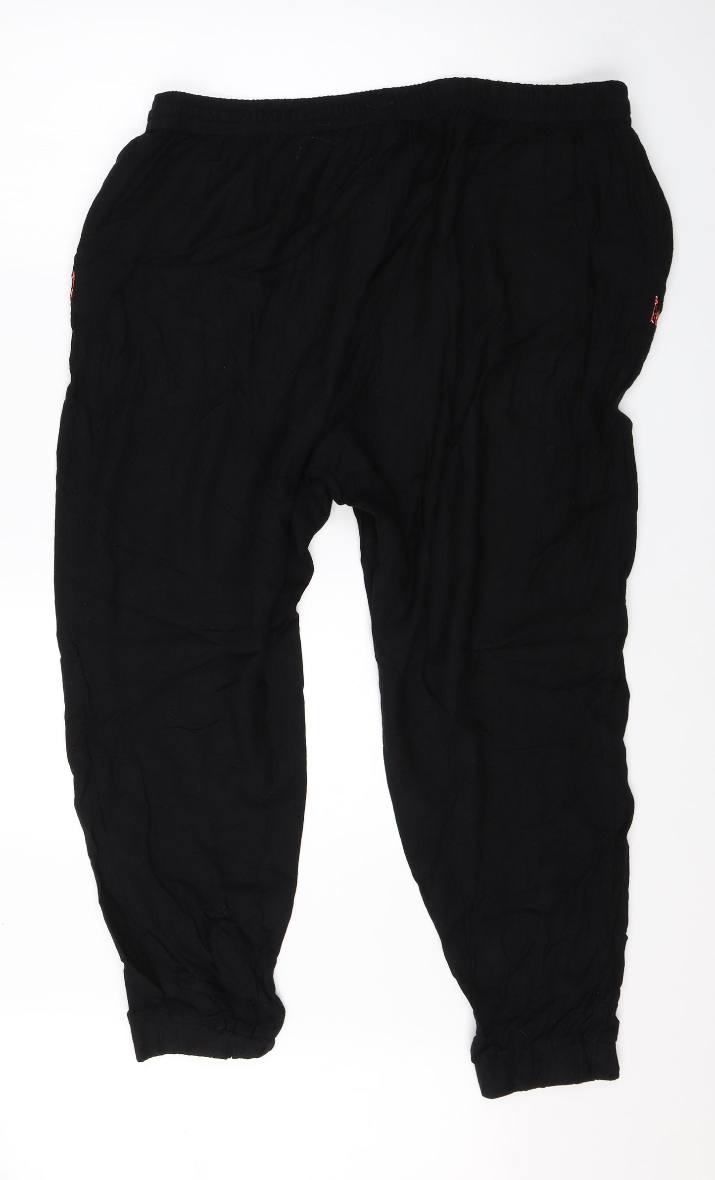 F&F Womens Black  Viscose Harem Trousers Size 20 L25 in Regular