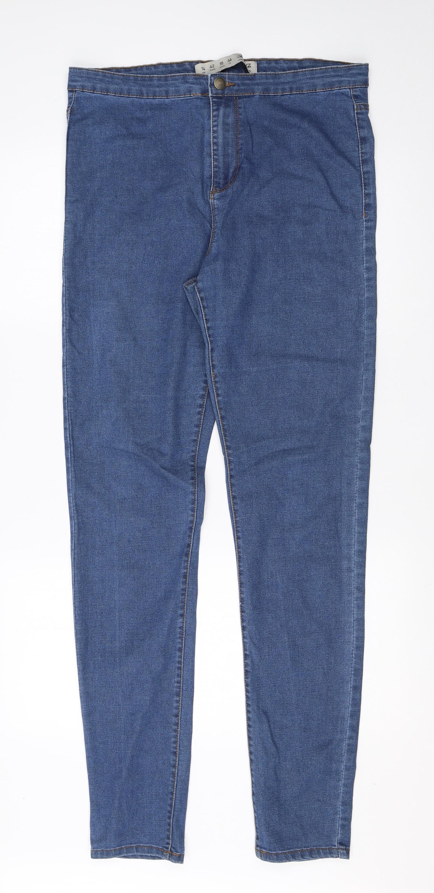 Denim Co Womens Blue  Cotton Skinny Jeans Size 14 L32 in Regular