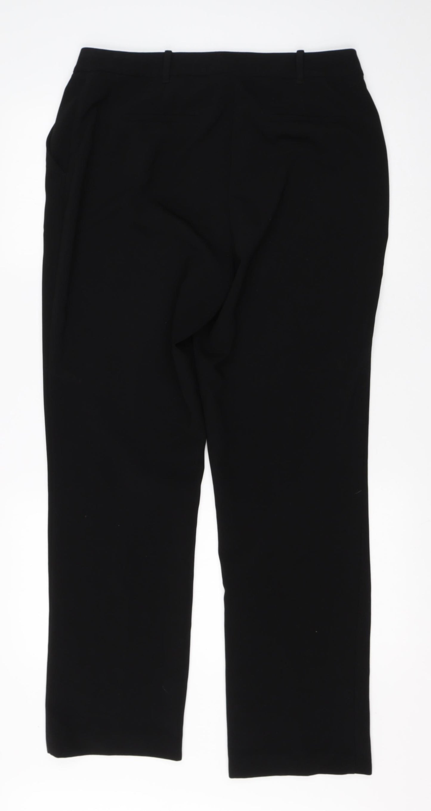 Principles Womens Black  Viscose Dress Pants Trousers Size 12 L28 in Regular