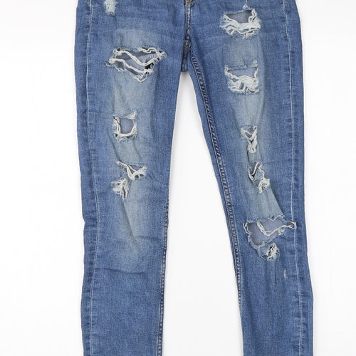Divided Womens Blue  Cotton Skinny Jeans Size 8 L28 in Regular