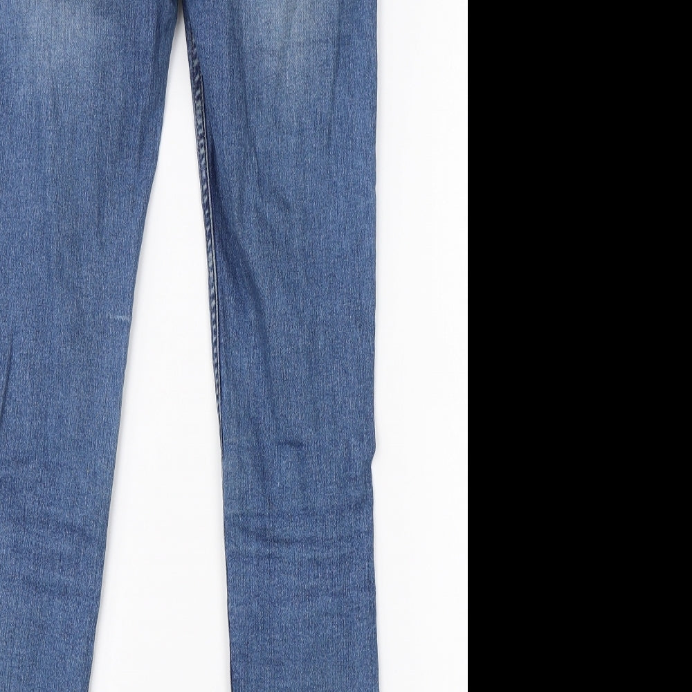 Divided Womens Blue  Cotton Skinny Jeans Size 8 L28 in Regular