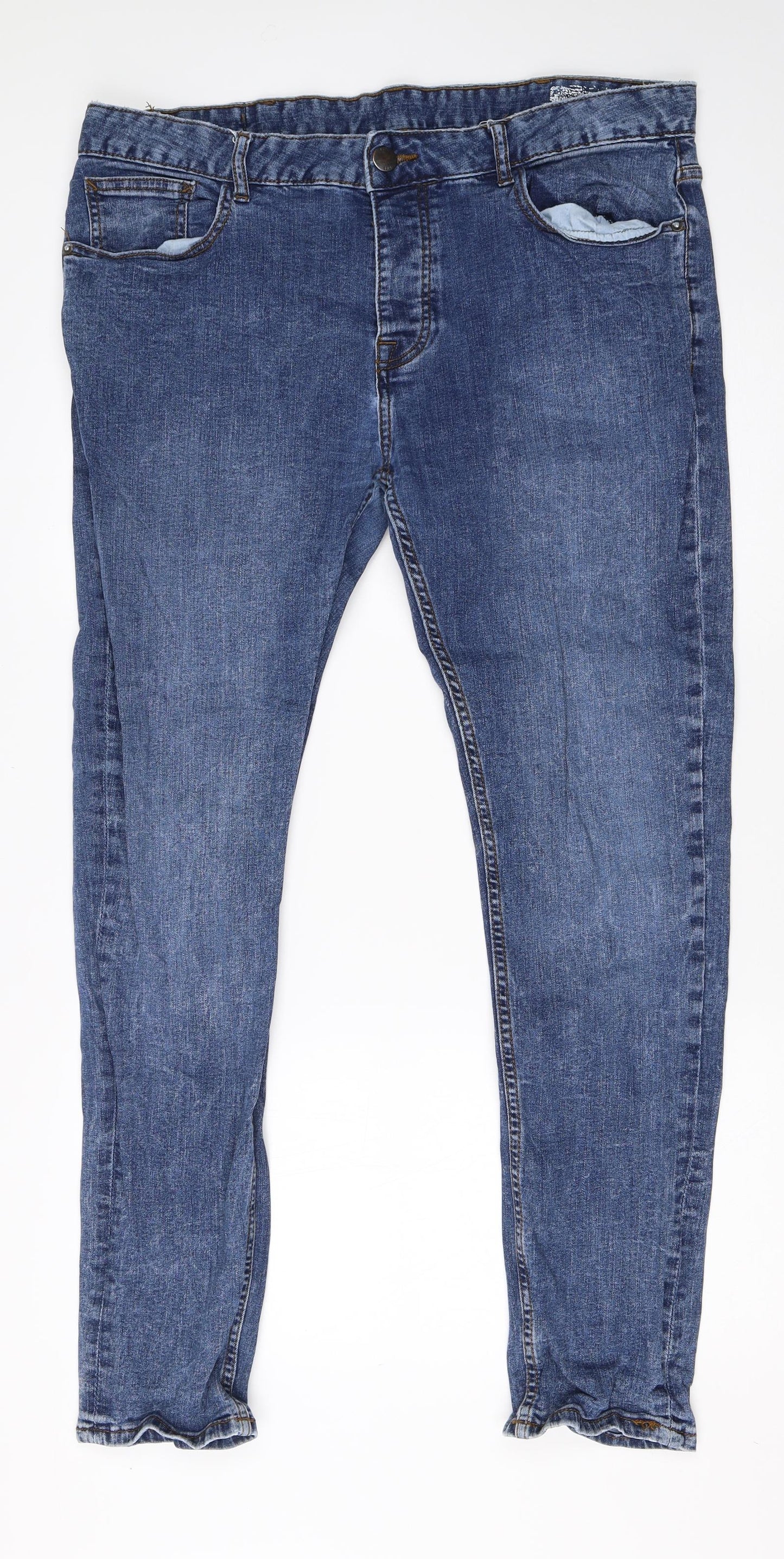Denim Co Mens Blue  Cotton Skinny Jeans Size 38 L30 in Regular