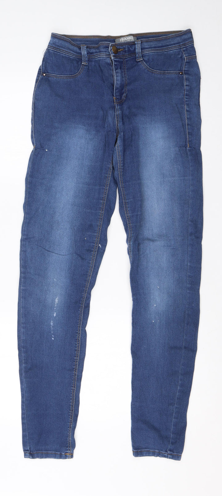 Dorothy Perkins Womens Blue Cotton Skinny Jeans Size 6 L30 in Regular