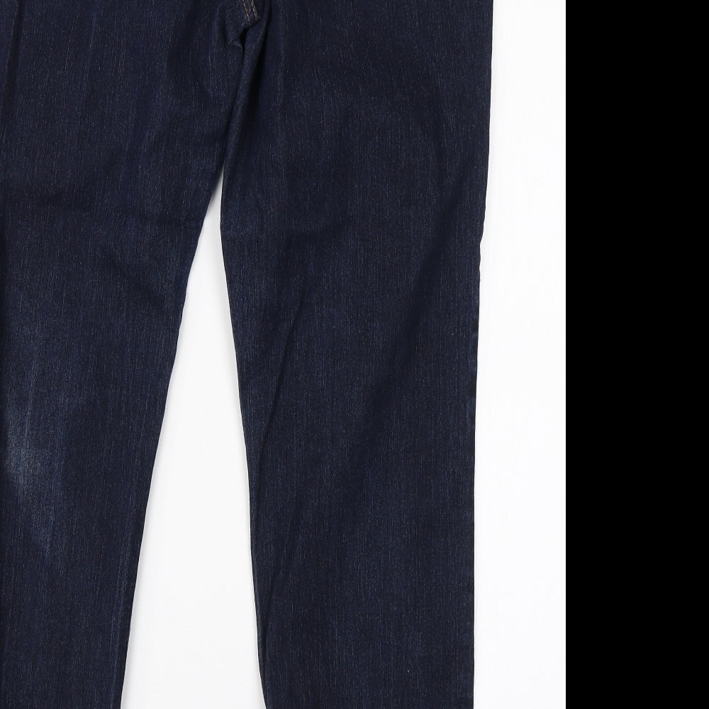 New Look Womens Blue  Cotton Straight Jeans Size 18 L28 in Regular