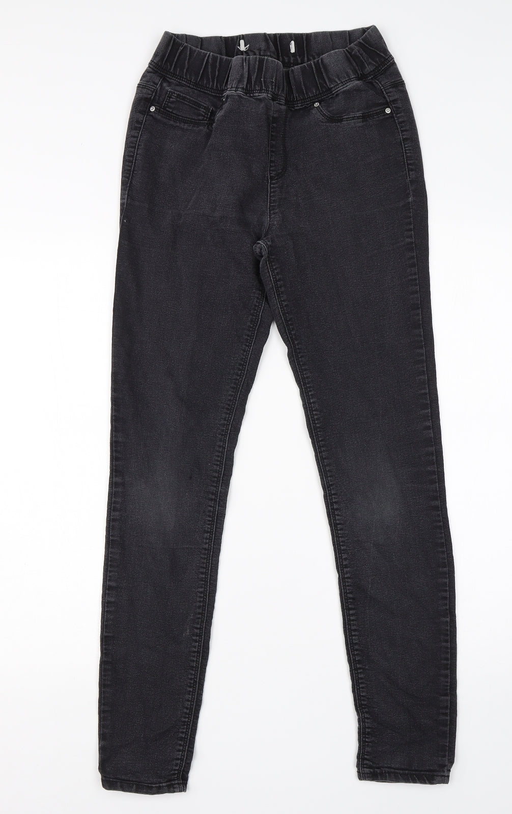 Preworn Womens Black  Cotton Jegging Jeans Size 10 L28 in Regular