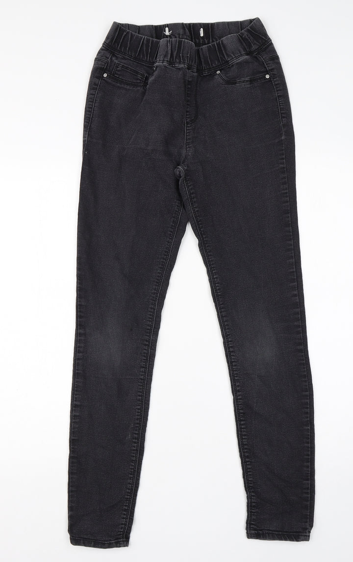 Preworn Womens Black  Cotton Jegging Jeans Size 10 L28 in Regular