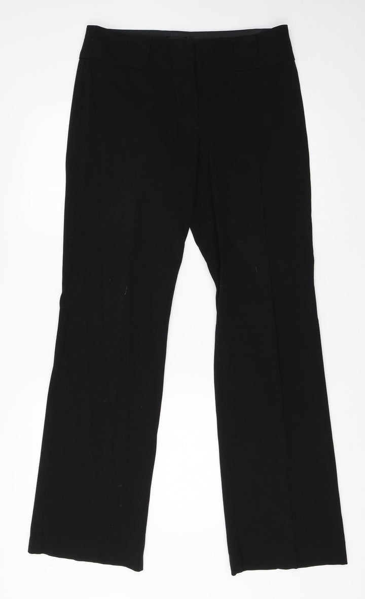 New Look Womens Black  Viscose Dress Pants Trousers Size 10 L30 in Regular
