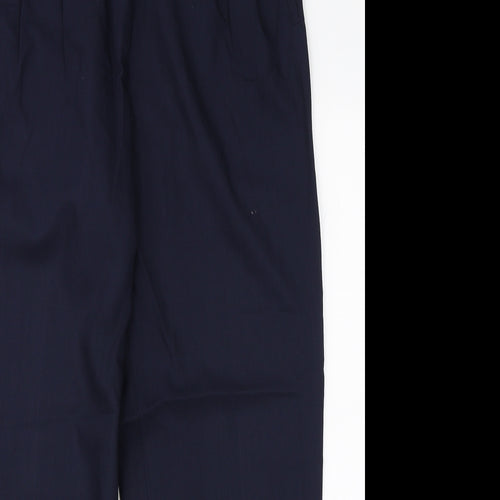 Birgitta Womens Blue  Viscose Dress Pants Trousers Size 12 L28 in Regular