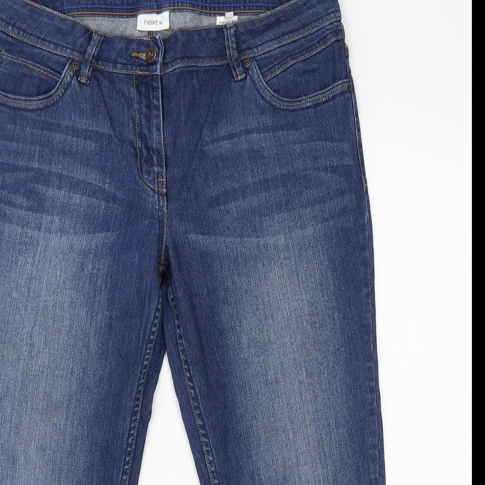 NEXT Womens Blue  Cotton Cropped Jeans Size 12 L20 in Regular