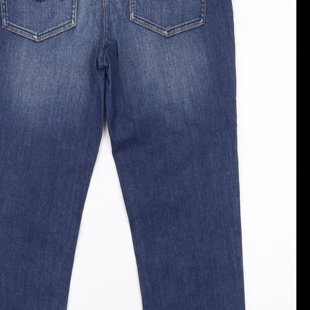NEXT Womens Blue  Cotton Cropped Jeans Size 12 L20 in Regular