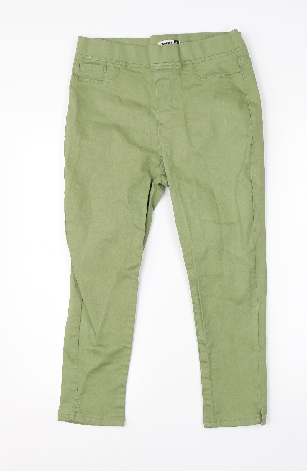 Pep&Co Womens Green  Cotton Jegging Jeans Size 12 L20 in Regular