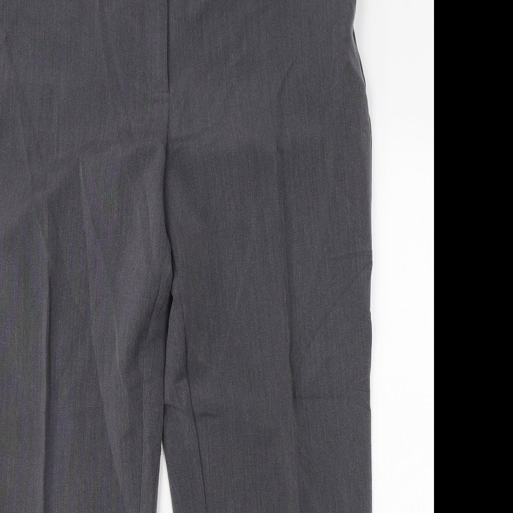 Debenhams Womens Grey  Viscose Dress Pants Trousers Size 16 L28 in Regular