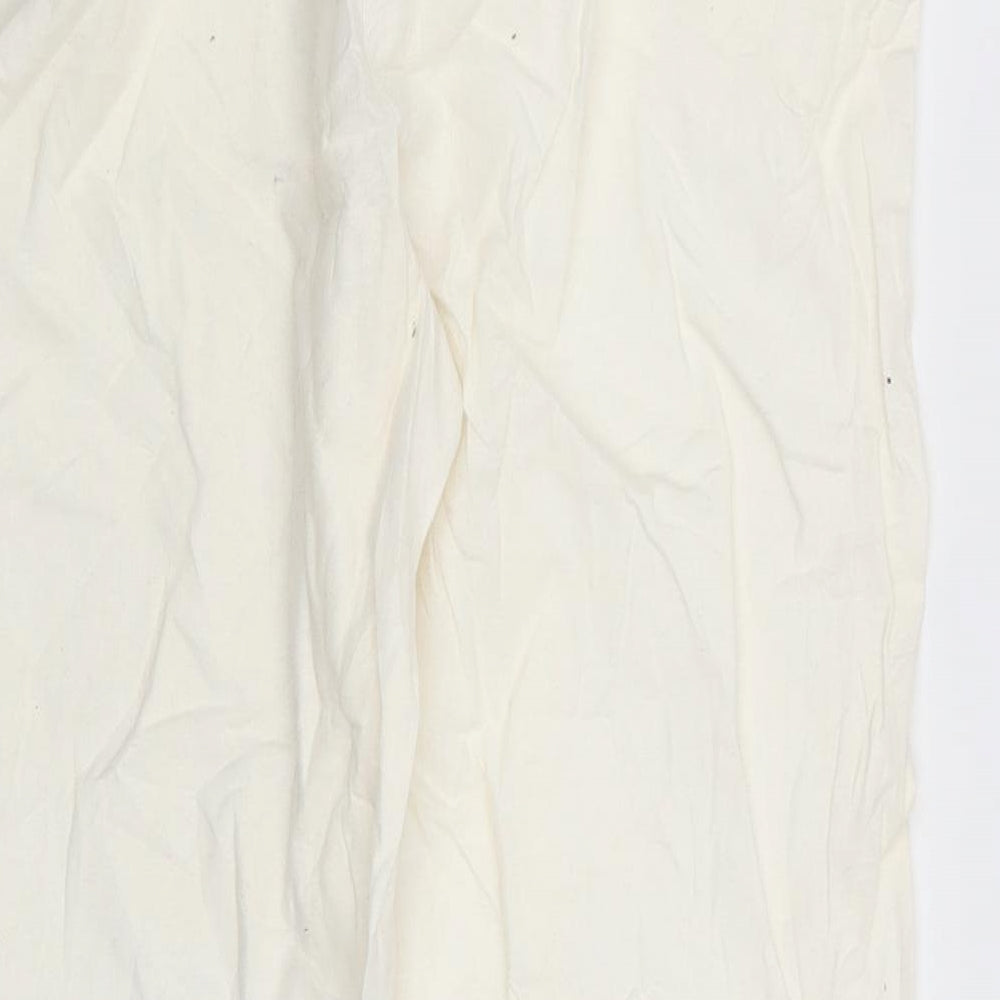 NEXT Girls Ivory  Linen Dress Pants Trousers Size 14 Years  Regular  - Linen Look trousers Bows on ankle