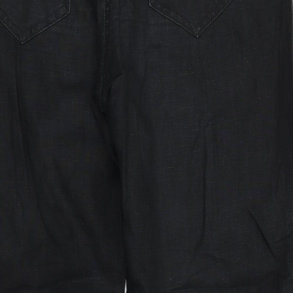 George Womens Black  Linen Trousers  Size 14 L27 in Regular  - Linen trousers