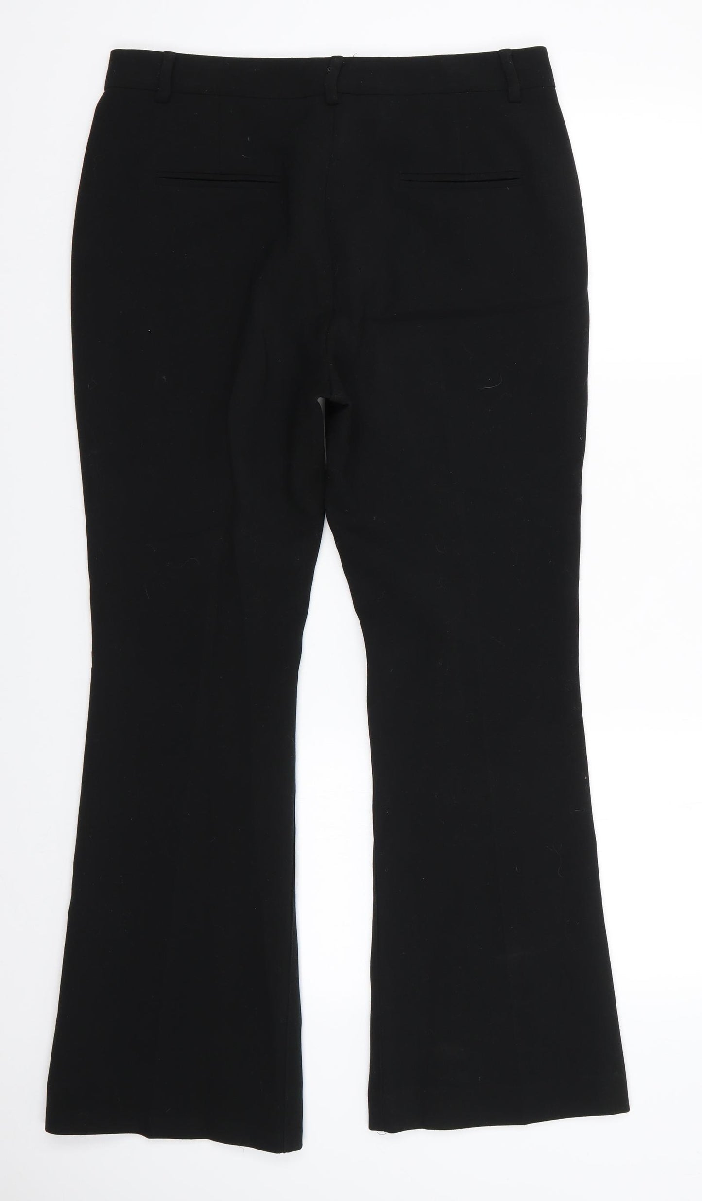 Marks and Spencer Womens Black  Polyester Bloomer Trousers Size 12 L28 in Regular