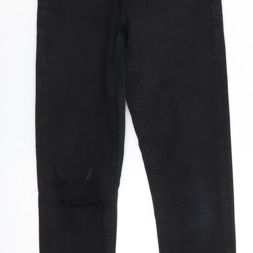 Topshop Jamie Mens Black  Cotton Skinny Jeans Size 25 in L26 in Regular
