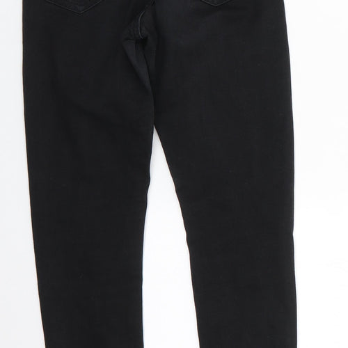 Topshop Jamie Mens Black  Cotton Skinny Jeans Size 25 in L26 in Regular