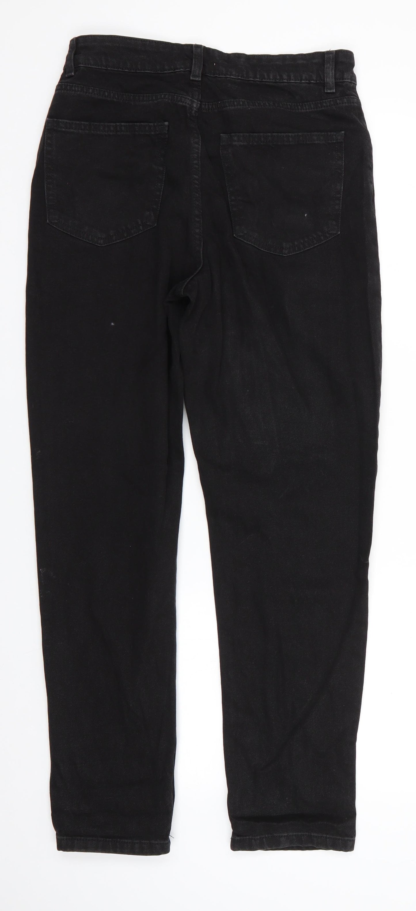 Denim Co Womens Black  Cotton Straight Jeans Size 10 L28 in Regular