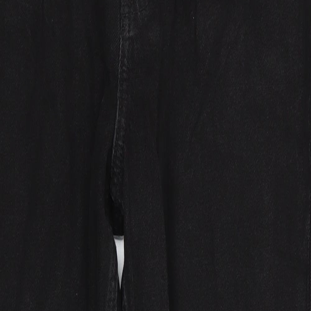 Denim Co Womens Black  Cotton Straight Jeans Size 10 L28 in Regular