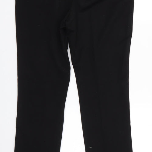 Marks and Spencer Womens Black  Polyester Trousers  Size 12 L30 in Regular  - Heavyweight