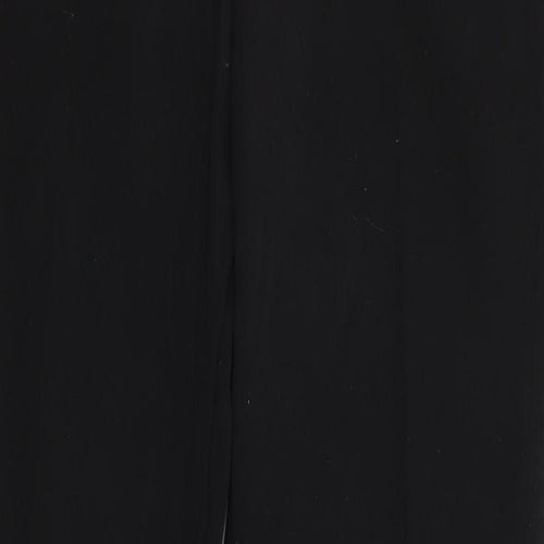 Marks and Spencer Womens Black  Polyester Trousers  Size 12 L30 in Regular  - Heavyweight
