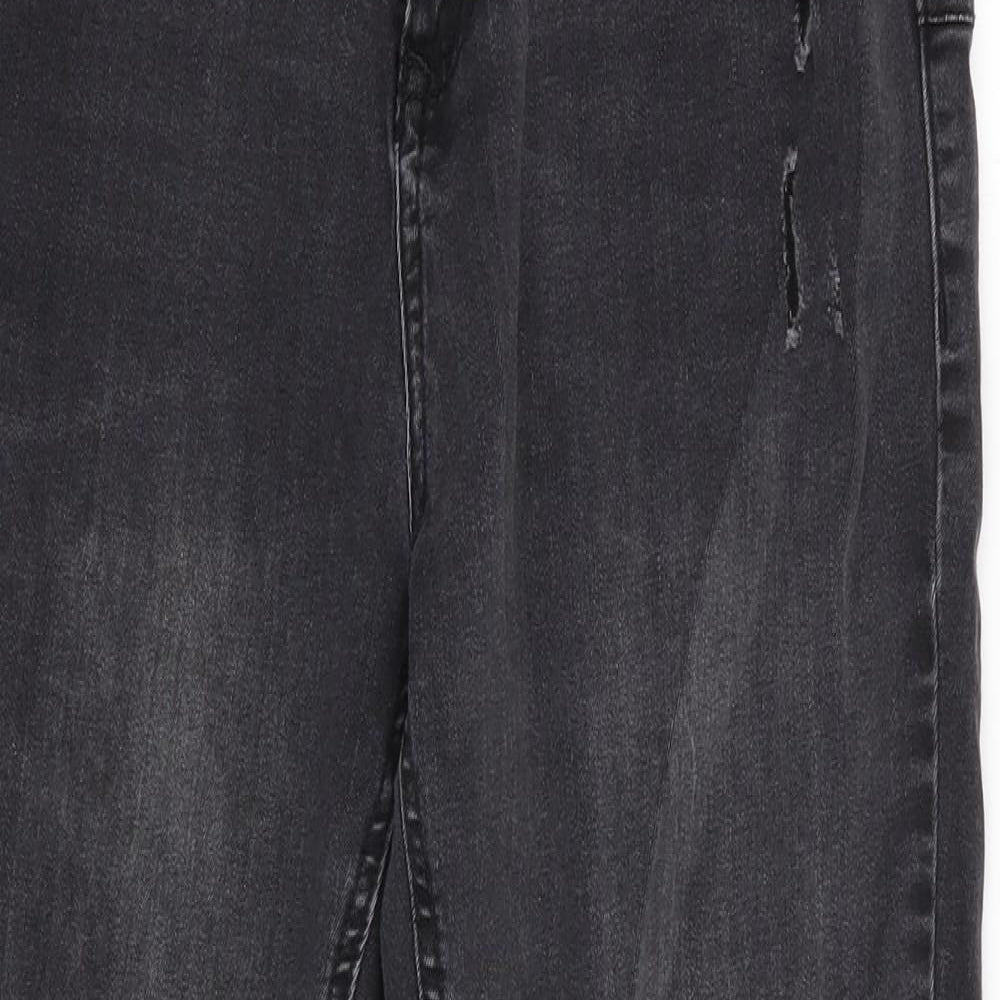 Florence and Fred Womens Black  Cotton Cropped Jeans Size 14 L25 in Regular