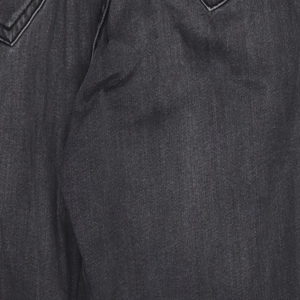 Florence and Fred Womens Black  Cotton Cropped Jeans Size 14 L25 in Regular