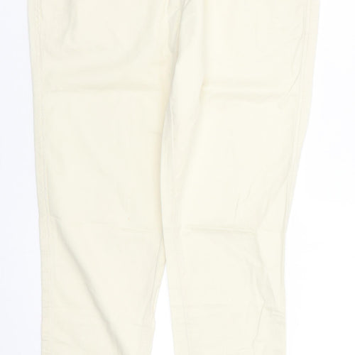 River Island Womens Yellow  Cotton Chino Trousers Size 10 L28.5 in Regular  - pale lemon yellow