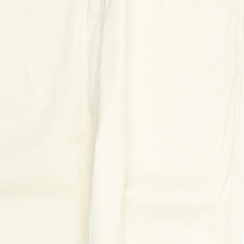 River Island Womens Yellow  Cotton Chino Trousers Size 10 L28.5 in Regular  - pale lemon yellow
