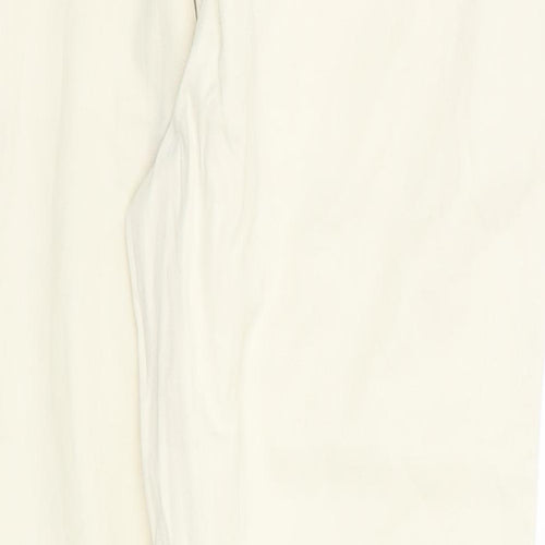 River Island Womens Yellow  Cotton Chino Trousers Size 10 L28.5 in Regular  - pale lemon yellow