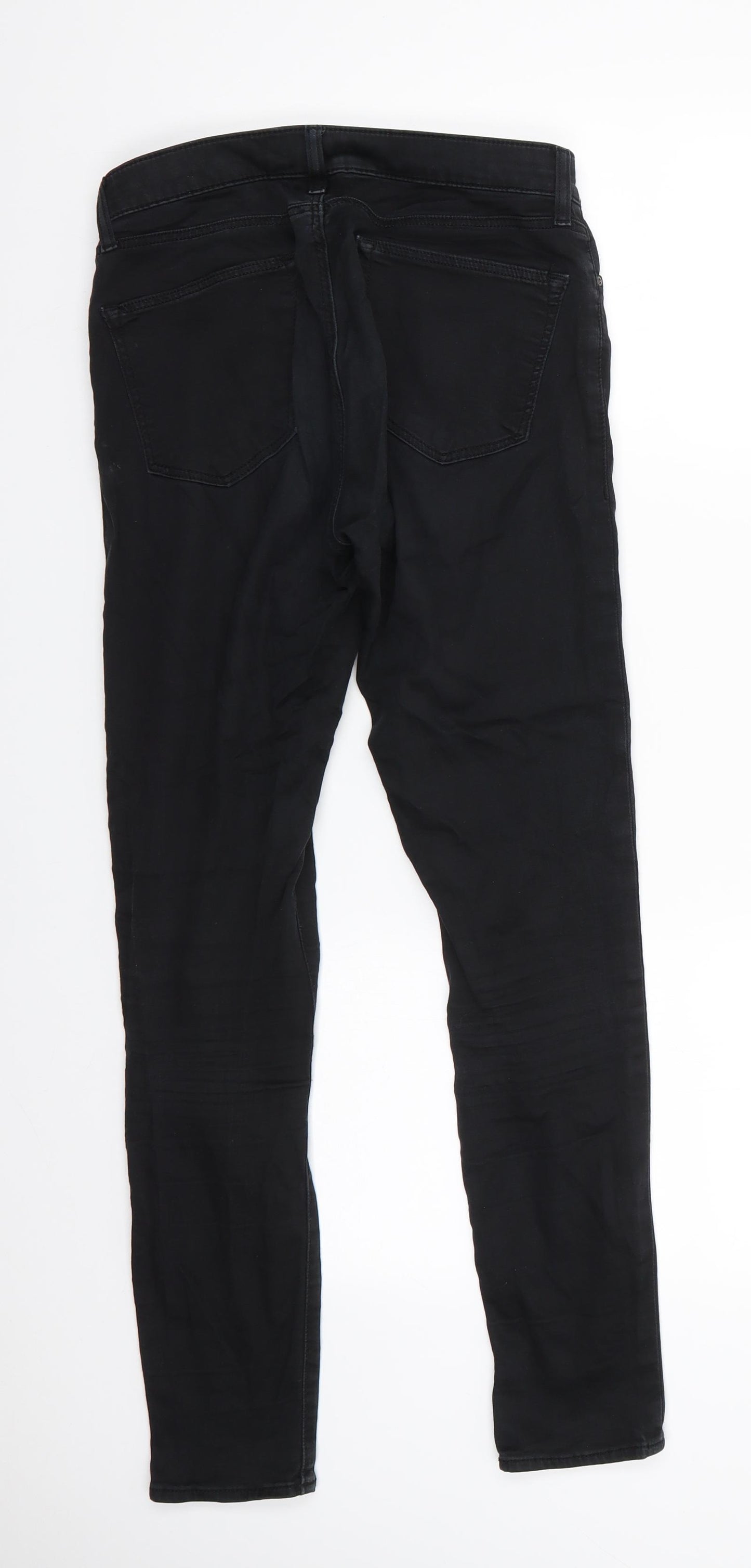 Topshop Moto Mens Black  Cotton Skinny Jeans Size 28 in L28 in Regular