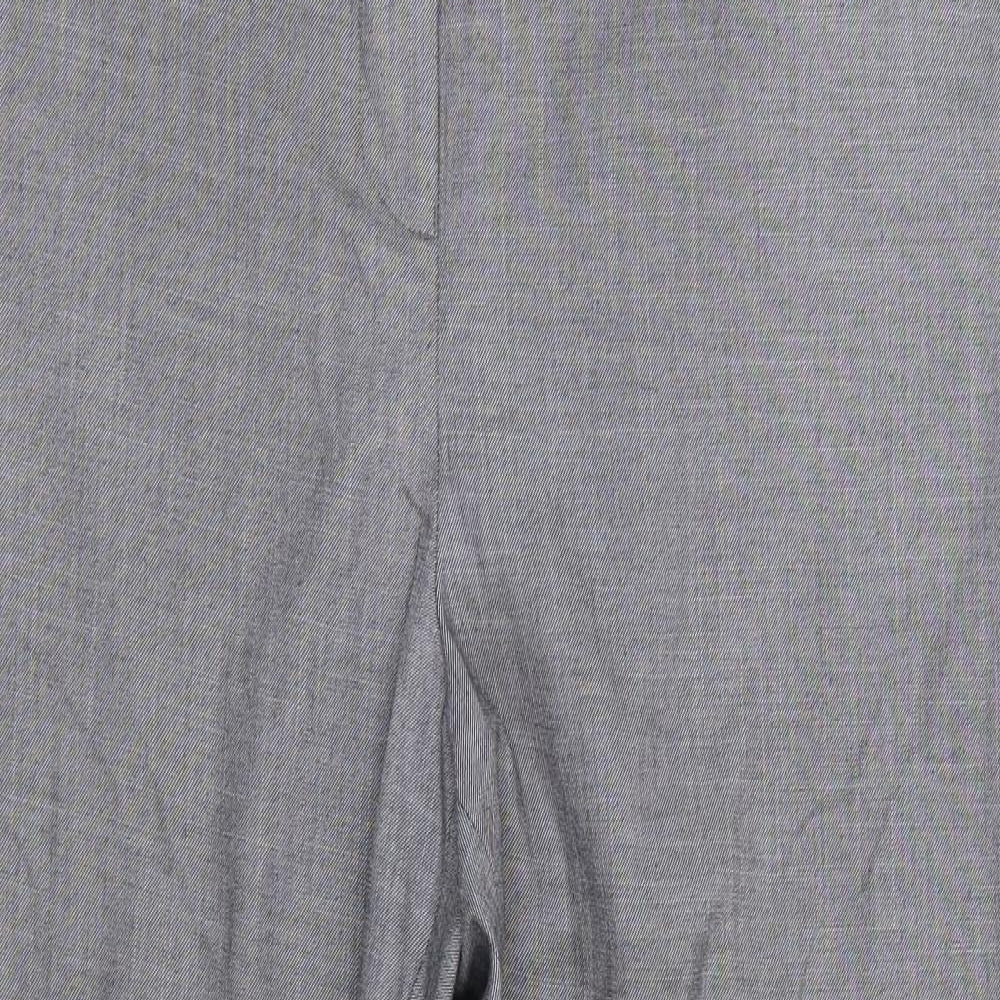 Next Tailoring Womens Grey  Polyester Trousers  Size 14 L26 in Regular  - Grey White Mix